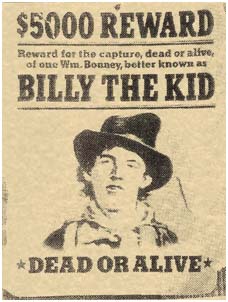 Bill The kid wanted poster