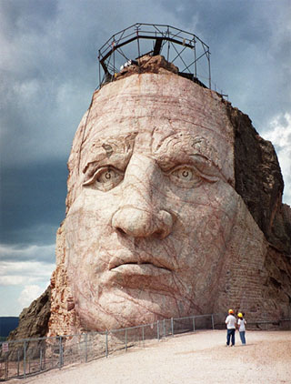 Crazy Horse memorial up close