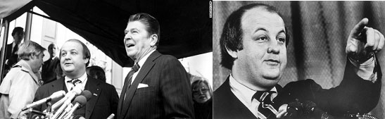 James Brady and Ronald Reagan