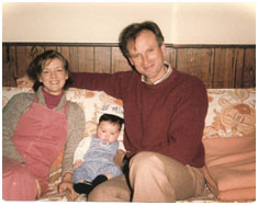 James Rebhorn with his family