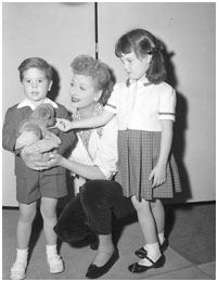 Lucille Ball with her 2 kids