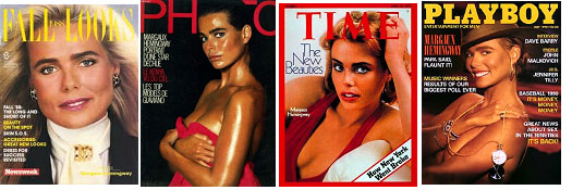 Margaux hemingway on cover of various magazines